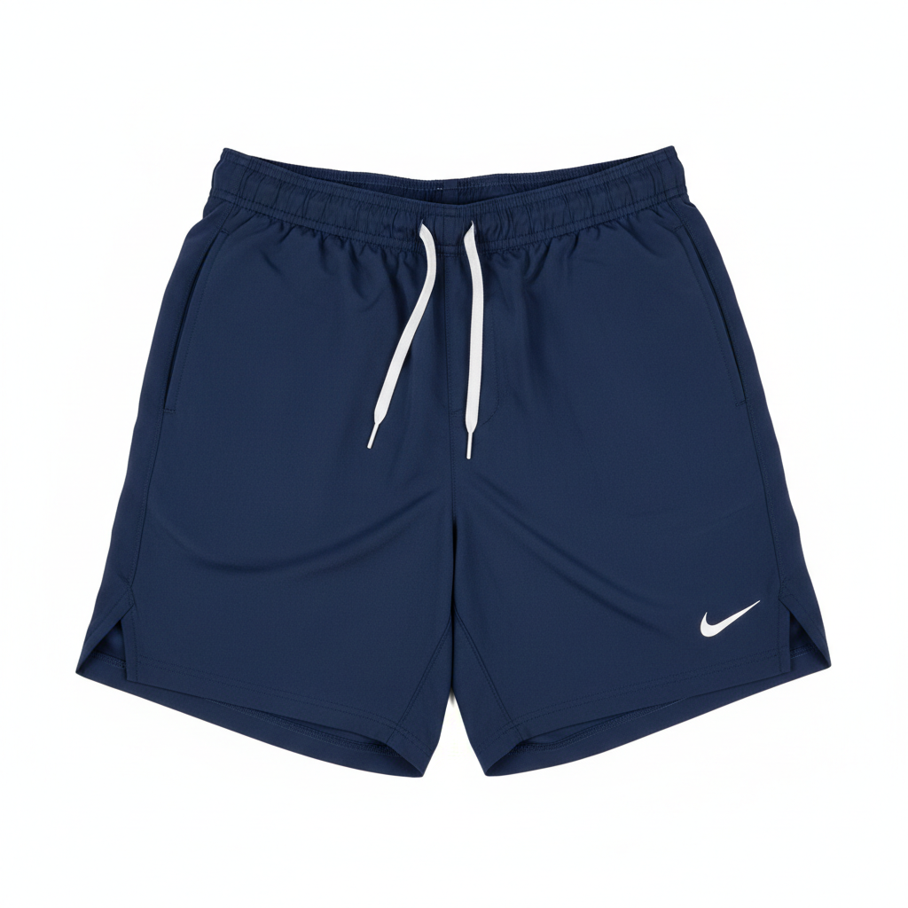 Nike shorts flat lay top view