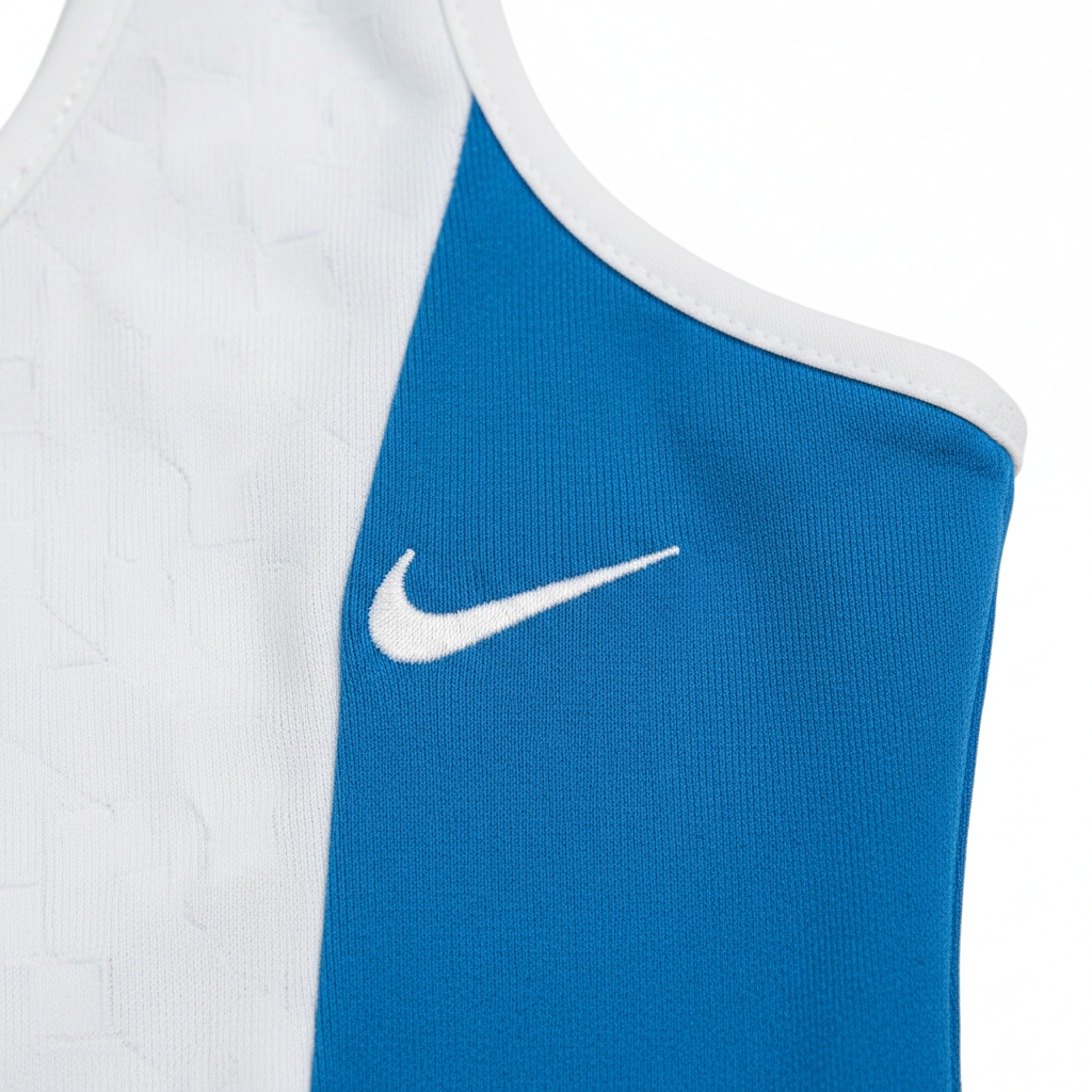 Nike Court dress fabric detail and Nike logo
