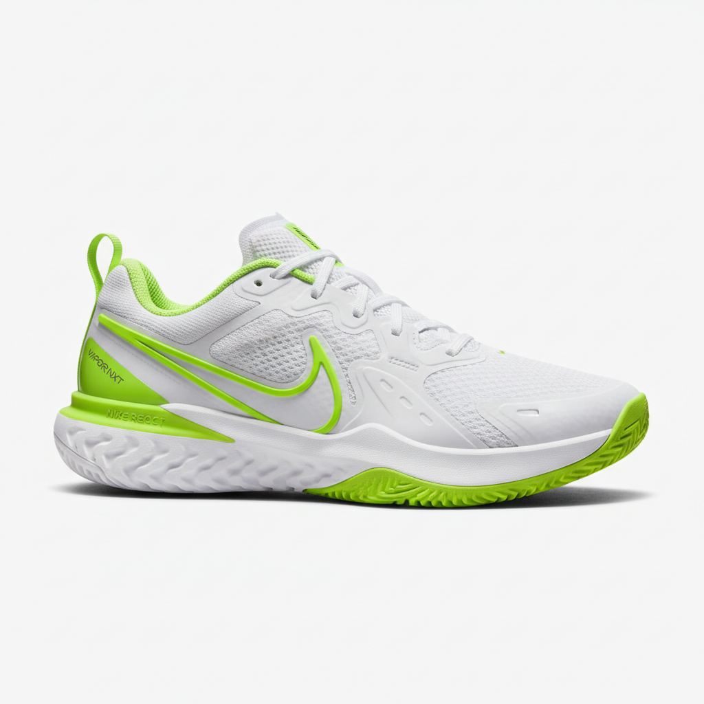 Nike React Vapor NXT white volt court shoe