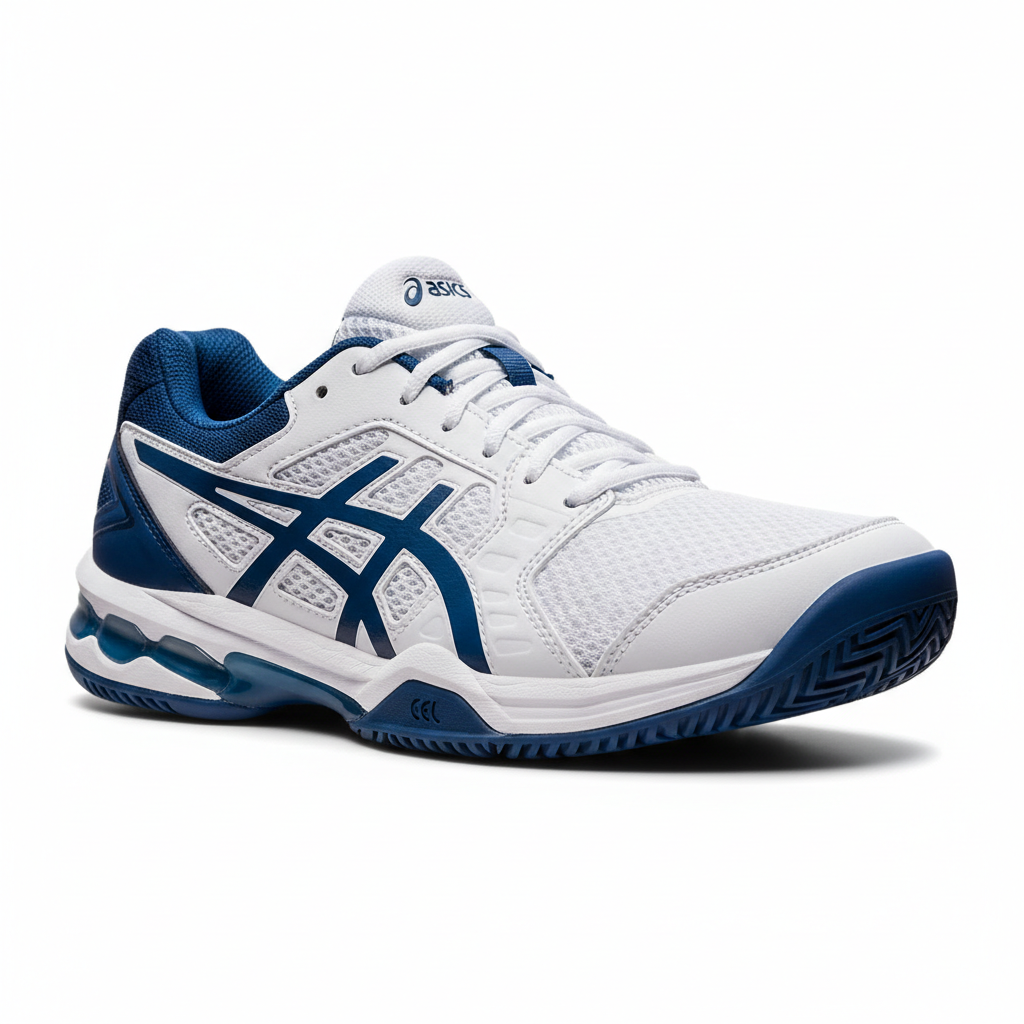 ASICS Gel-Game 9 white blue court shoe