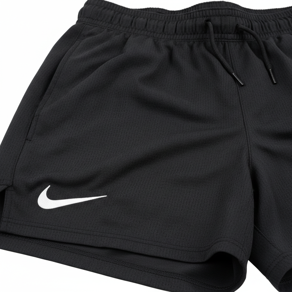 Nike black shorts fabric detail